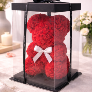 nounours en fleurs artificielles