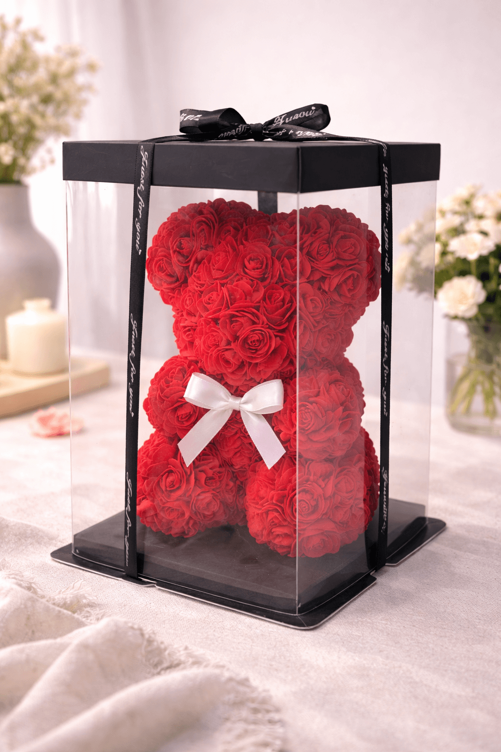nounours en fleurs artificielles